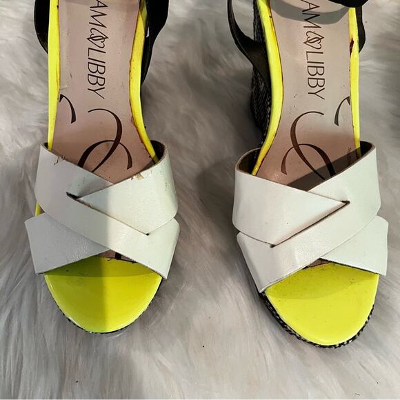 NEW Sam & Libby Boho Tribal Platform Wedge Ankle Wrap Sandals Sz 5.5 NWOT - Picture 10 of 15